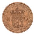 HOLANDIA KINGDOM 10 GULDENÓW 1913   Au900 WILHELMINA