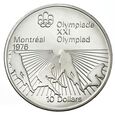 KANADA 10 DOLARÓW 1976 OLIMPIADA MONTREAL - HOKEJ NA TRAWIE