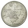 KANADA 5 DOLARÓW 1973 OLIMPIADA MONTREAL - MAPA AMERYKI