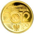 POLSKA III RP 100 ZŁ Au900 UEFA EURO 2012