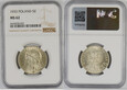 DU15. POLSKA 5 ZŁOTYCH 1933 GRADING NGC MS62 BN