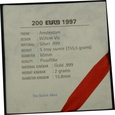 F395.HOLANDIA 200 EURO 1997  SREBRO STAN: L