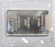 F822. WIELKA BRYTANIA SZTABKA BAIRD&CO  PLATYNA 1 oz