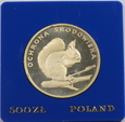 DB4. POLSKA 500 ZŁ 1985 WIEWIÓRKA  SREBRO