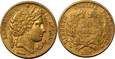 507D. FRANCJA 20 FRANKÓW 1851 STAN:II ZŁOTO.900