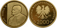 K72.2000 ZŁ 1989 JAN PAWEŁ II STAN: L ZŁOTO