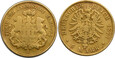 Z275. NIEMCY HAMBURG 5 MAREK 1877 STAN:III  ZŁOTO