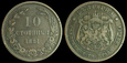 Bułgaria, 10 Stotinek 1881, m. Heaton