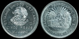 Meksyk, 5 Peso 1950 Mo, m. Meksyk, Kolej - lokomotywa, Ag