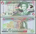 EAST CARIBBEAN ST / MONTSERRAT 5 DOLLARS (2000) Pick 37m