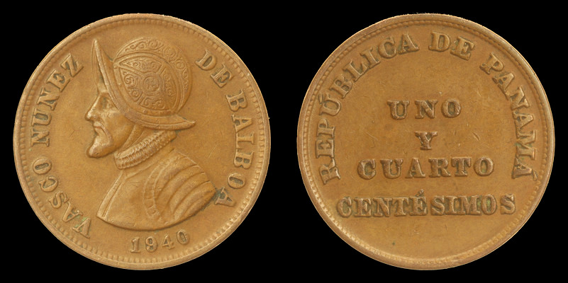Panama, 1 1/4 Centesimos 1940