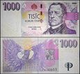 CZECHY, 1000 KORUN 2008, seria V, Pick 25