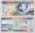 EAST CARIBBEAN STATES - K - KITS & NEVIS 10 DOLLARS (1993) Pick 27k 