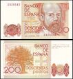 HISZPANIA, 200 PESETAS 1980, bez ozn. literowego serii, Pick 156