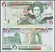 EAST CARIBBEAN STATES - G - GRENADA 5 DOLLARS (1994) Pick 31g