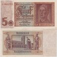 NIEMCY	5 REICHSMARK 1942, numer 8 cyfr, Pick 186b(4)