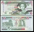 EAST CARIBBEAN STATES / SAINT KITTS & NEVIS, 5 DOLLARS (1994) Pick 31k