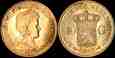 Holandia, 10 Guldenów 1917, Wilhelmina, Au 0,900