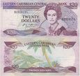 EAST CARIBBEAN STATES - L - SAINT LUCIA 20 DOLLARS (1986-1988)  P.24l1