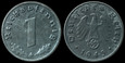  Niemcy, 1 Fenig różne roczniki, ze swastyką, KM 97, Stan II 