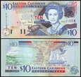 EAST CARIBBEAN STATES / SAINT KITTS& NEVIS 10 DOLLARS (2003), Pick 43k