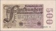 NIEMCY, 500000000 MARK 1923, znak firmy SO, 6 cyfr i rozeta, Pick 110f