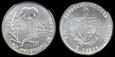 Kuba, 5 Pesos 1985, Ag, F.A.O. Krab, Palma, Trzcina