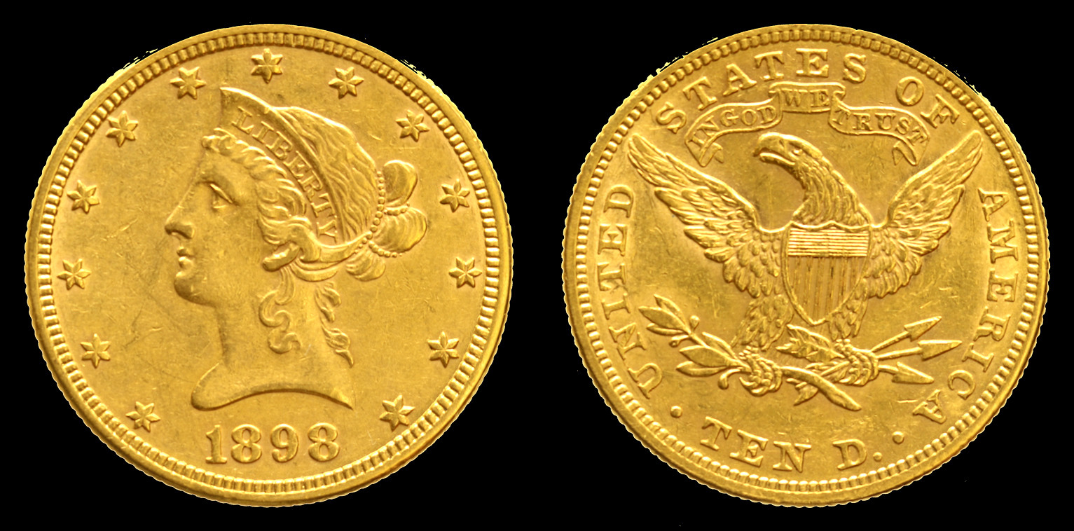 USA, 10 Dolarów 1898, Au 0,900