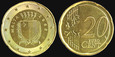 Euro-Malta 20 Cents 2008 Godło, KM 129 Stan I