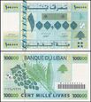  LIBAN, 100000 LIVRES 2004, seria Ex, Replacement, Pick 89r