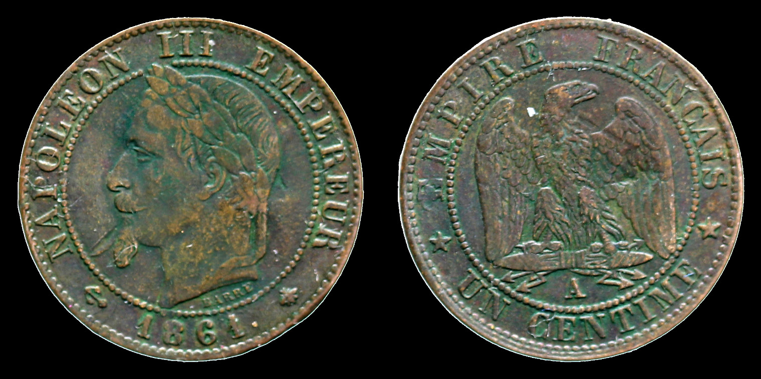 Francja, 1 Centime 1861 A