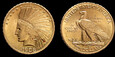 USA, 10 Dolarów 1908, Głowa Indianina Au 0,900
