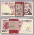 Polska, Paczka 100 szt. 100 Złotych 1.XII.1988, Ser. RE