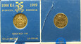 Szwecja, 1000 Koron 1989, Hokej, Au 0,900