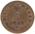 Austria, 5 Krajcarów 1864 A Franciszek Józef Ag