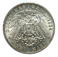 Niemcy. Kaiserreich, Badenia 3 Marki 1914 Ag