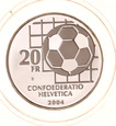 Szwajcaria, 20 Franków 2004 Piłka Nożna FIFA