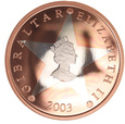 Gibraltar, 2 Crowns 2003 Pierwsza Rocznica Euro Rzadka Ag-Cu