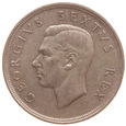 RPA, 5 shillings 1952 Jerzy VI Fregata Żaglowiec Ag