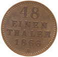 Niemcy. Mecklenburg Schwerin, 1/48 Talara 1866 Ag