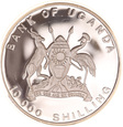 Uganda, 10 000 Shilling 1994 Mundial Piłka Nożna Ag