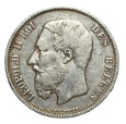 Belgia, 5 Franków 1873 Leopold II Ag