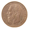 Belgia, 5 Franków 1873 Leopold II Ag