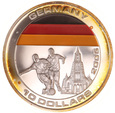 Liberia, 10 Dollars 2006 Piłka Nożna Mundial