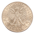 II RP, 5 złotych 1934 Głowa Kobiety Ag