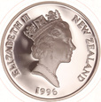 Nowa Zelandia, 5 Dollars 1996 Odkrycie N.Z Fregata Marynistyka Ag