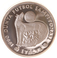 Turcja, 20 000 Lira 1990 Mundial Piłka Nożna Romulus Remus Ag
