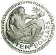 Barbados, 10 Dolarów 1973 Neptun Ag