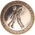 Hiszpania, 2000 Pesetas 1990 Olimpiada Sport Koszykówka Ag 