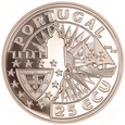 Portugalia, 25 Ecu 1996 Cabral Fregata Marynistyka Ag